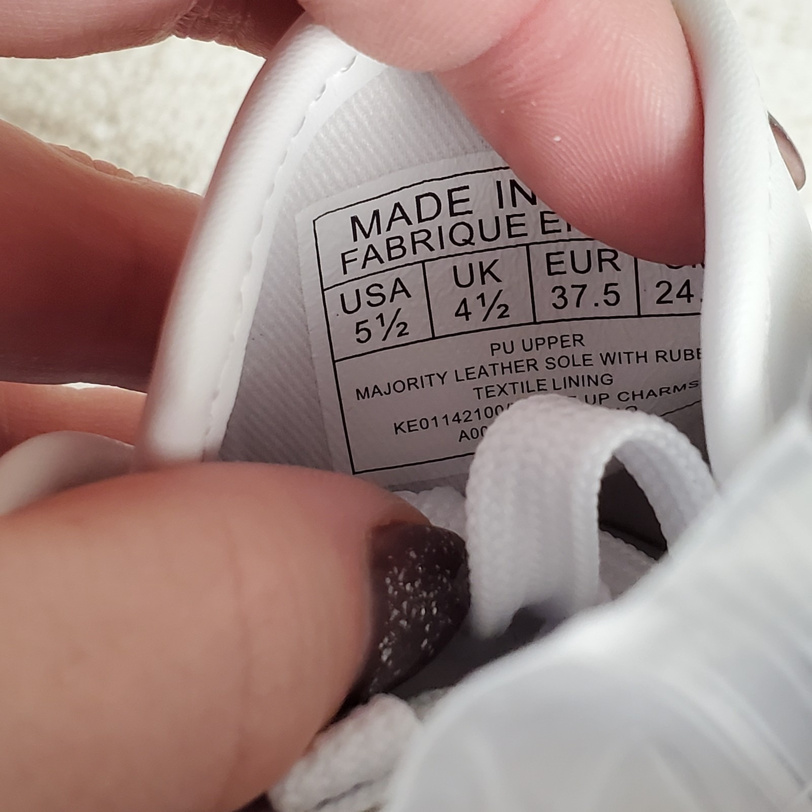 Keds Triple Up Charms Kids Shoes Sz 5.5 White Leather Platform Lace Up Sneakers — image 5 of 8